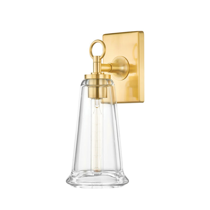 Hudson Valley 1150-AGB One Light Wall Sconce, Aged Brass