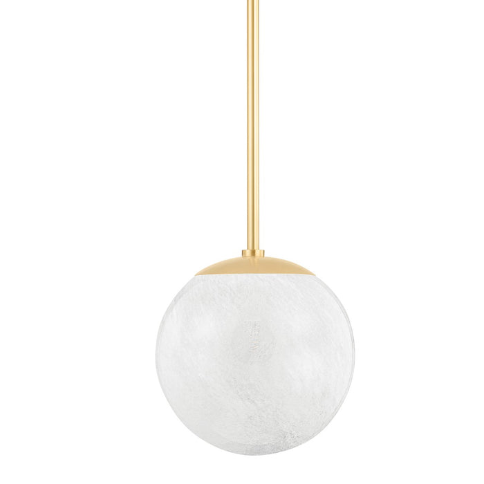 Hudson Valley 1313-AGB One Light Pendant, Aged Brass