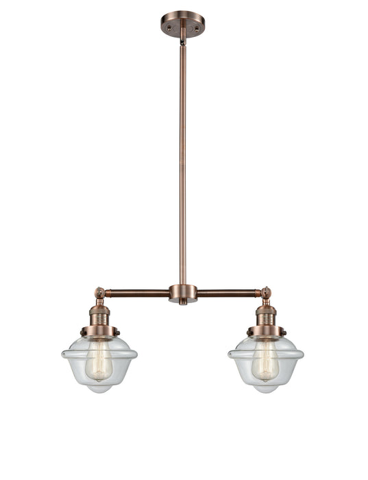 Innovations 209-AC-G532-LED LED Island Pendant, Antique Copper