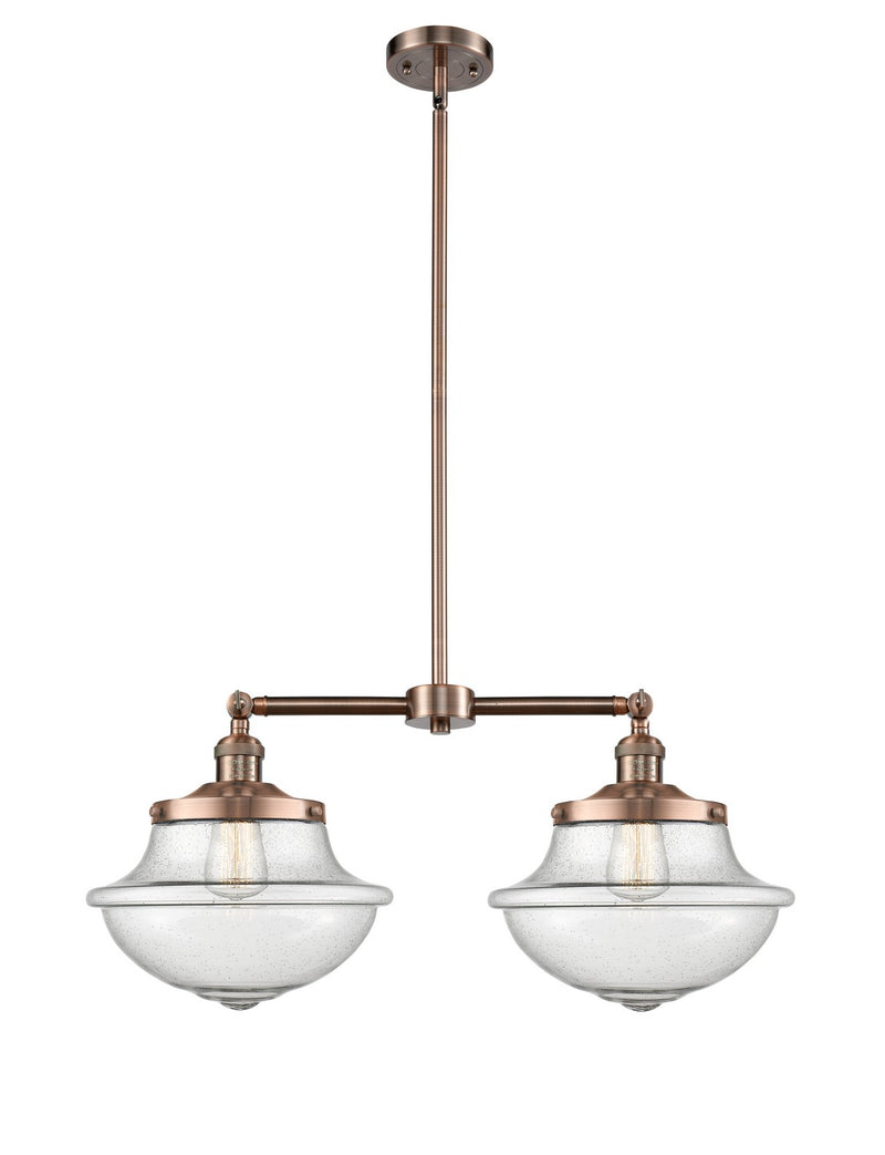 Innovations 209-AC-G544-LED LED Island Pendant, Antique Copper