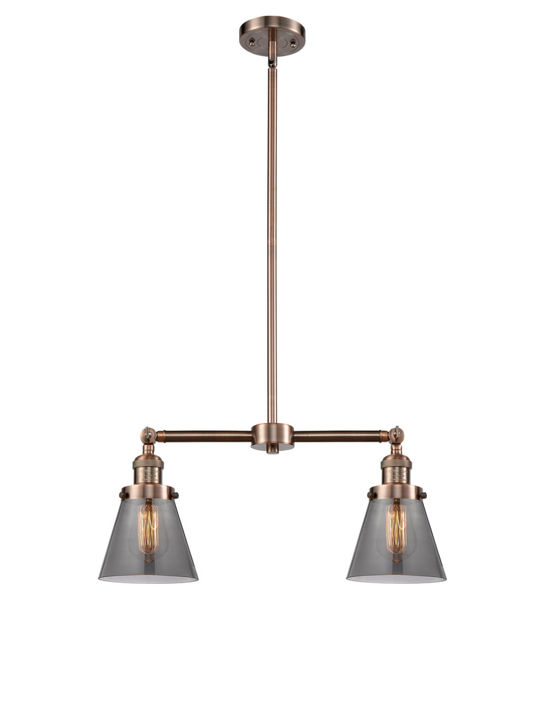 Innovations 209-AC-G63-LED LED Island Pendant, Antique Copper