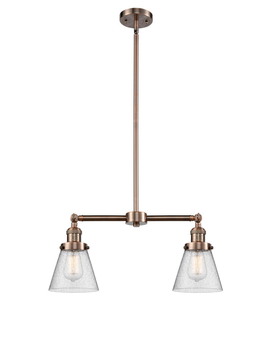 Innovations 209-AC-G64-LED LED Island Pendant, Antique Copper