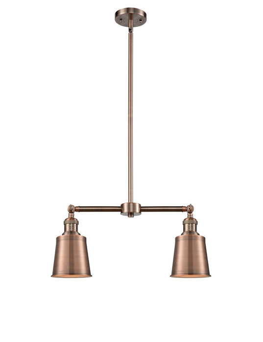Innovations 209-AC-M9-AC Two Light Island Pendant, Antique Copper