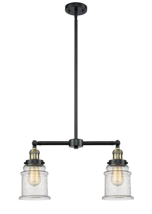 Innovations 209-BAB-G184 Two Light Island Pendant, Black Antique Brass