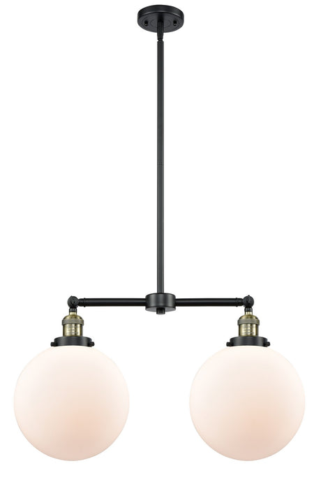 Innovations 209-BAB-G201-10-LED LED Island Pendant, Black Antique Brass