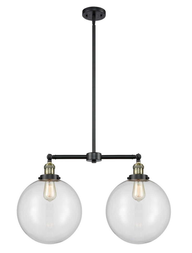 Innovations 209-BAB-G202-12-LED LED Island Pendant, Black Antique Brass