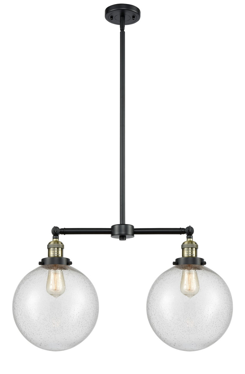Innovations 209-BAB-G204-10-LED LED Island Pendant, Black Antique Brass