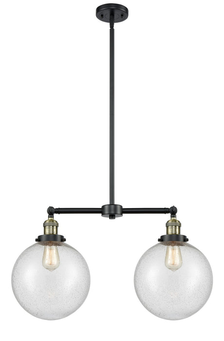 Innovations 209-BAB-G204-10-LED LED Island Pendant, Black Antique Brass