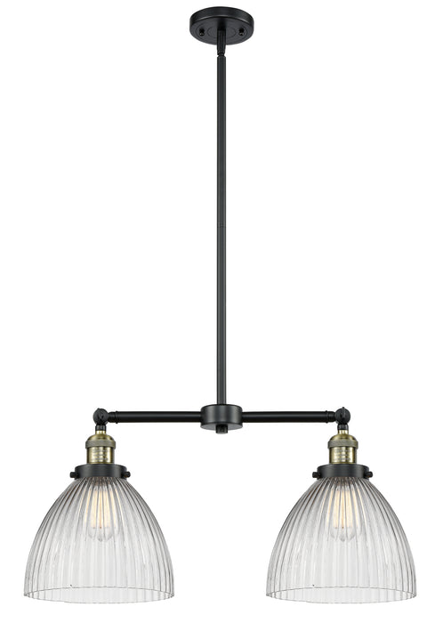 Innovations 209-BAB-G222 Two Light Island Pendant, Black Antique Brass