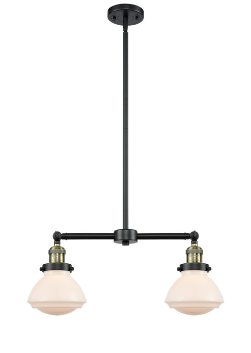 Innovations 209-BAB-G321 Two Light Island Pendant, Black Antique Brass