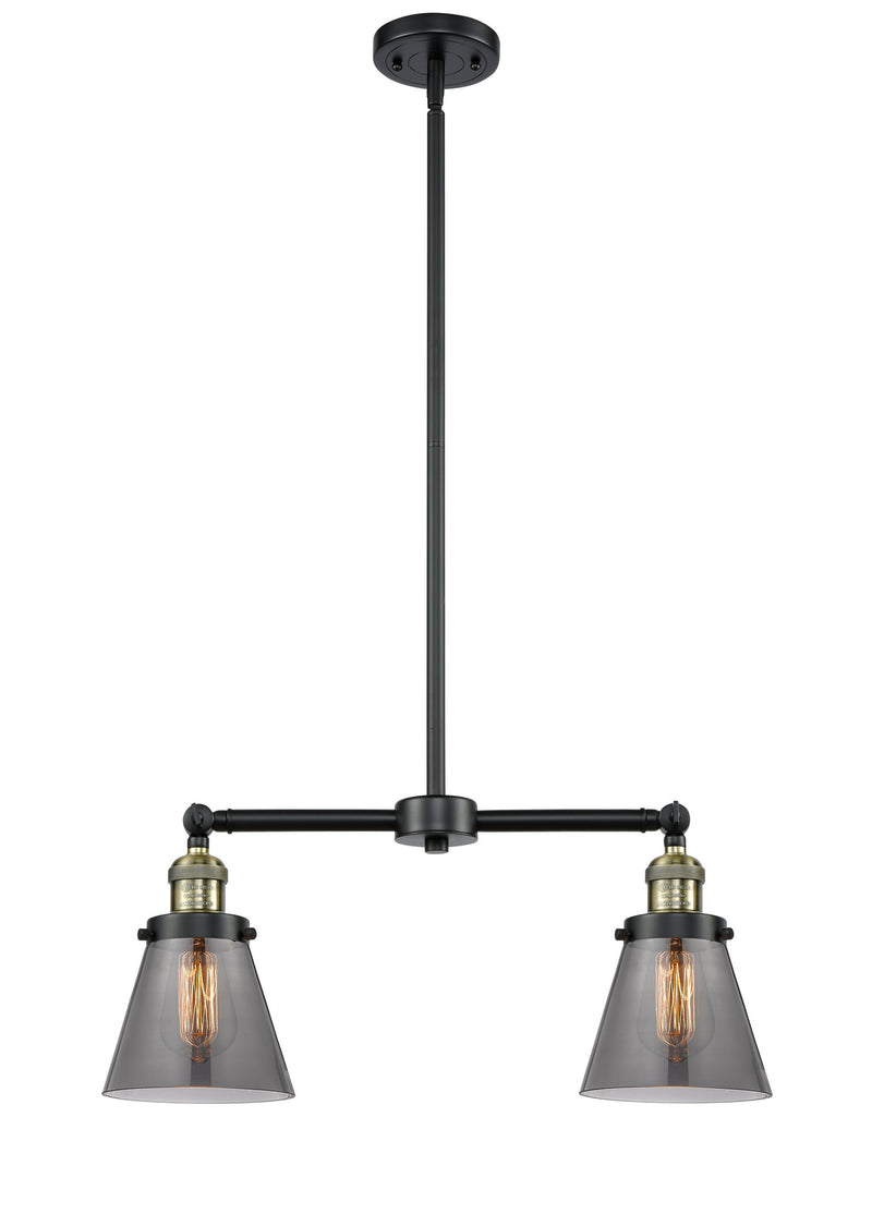 Innovations 209-BAB-G63 Two Light Island Pendant, Black Antique Brass