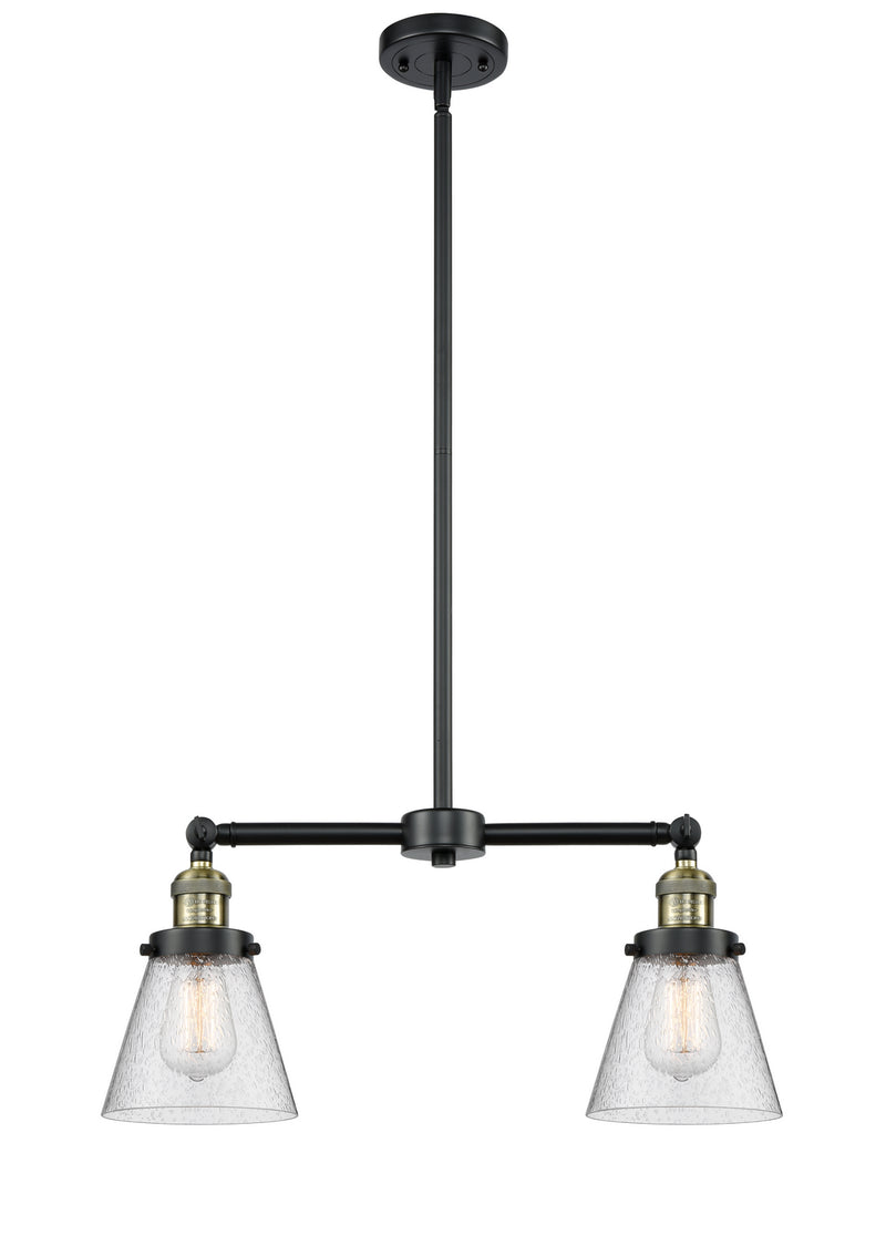 Innovations 209-BAB-G64 Two Light Island Pendant, Black Antique Brass