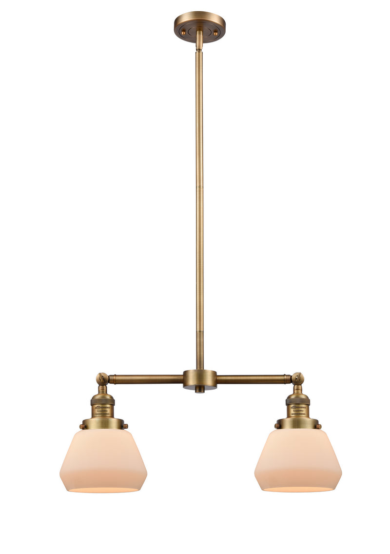 Innovations 209-BB-G171 Two Light Island Pendant, Brushed Brass
