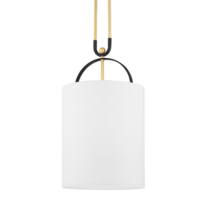 Hudson Valley 2034-AGB/BBR One Light Pendant, Aged Brass/Black Brass Combo