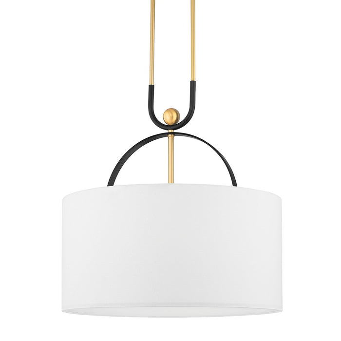 Hudson Valley 2036-AGB/BBR Three Light Pendant, Aged Brass/Black Brass Combo