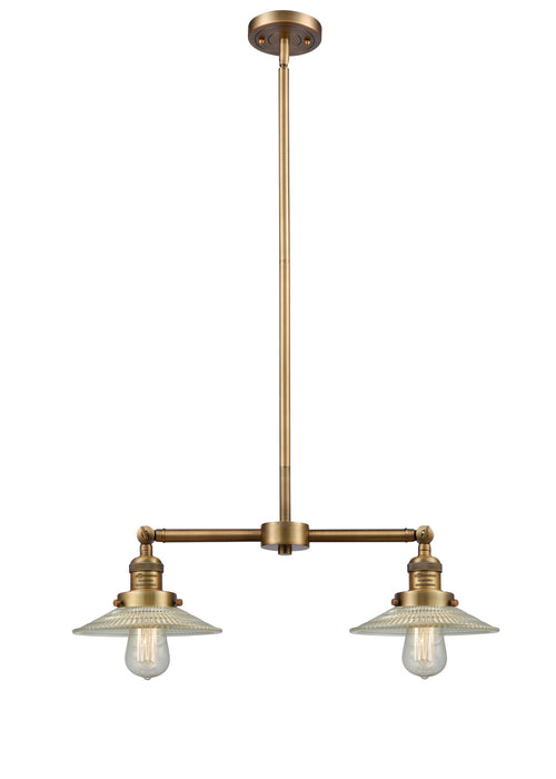 Innovations 209-BB-G2 Two Light Island Pendant, Brushed Brass