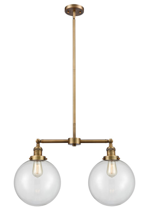 Innovations 209-BB-G202-10-LED LED Island Pendant, Brushed Brass