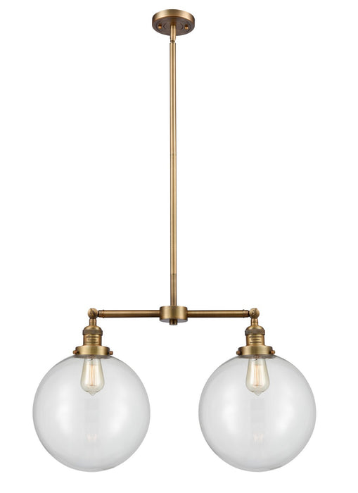 Innovations 209-BB-G202-12-LED LED Island Pendant, Brushed Brass