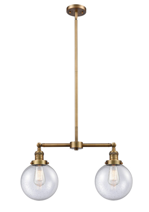 Innovations 209-BB-G204-8-LED LED Island Pendant, Brushed Brass