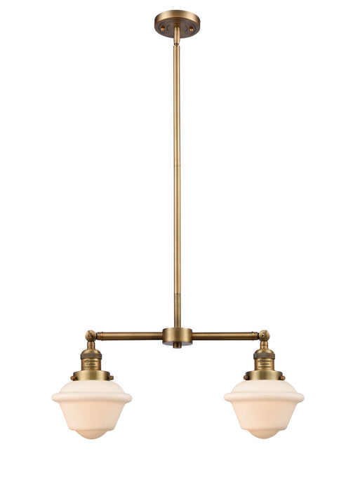Innovations 209-BB-G531 Two Light Island Pendant, Brushed Brass