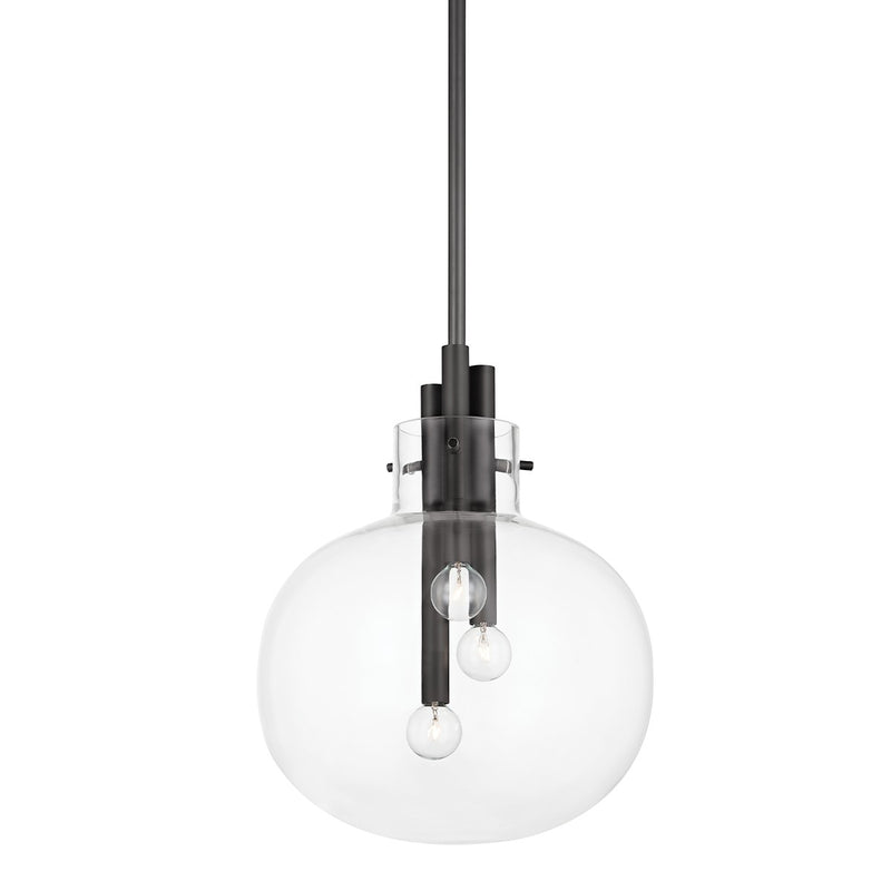 Hudson Valley 3914-BBR Three Light Pendant, Black Brass