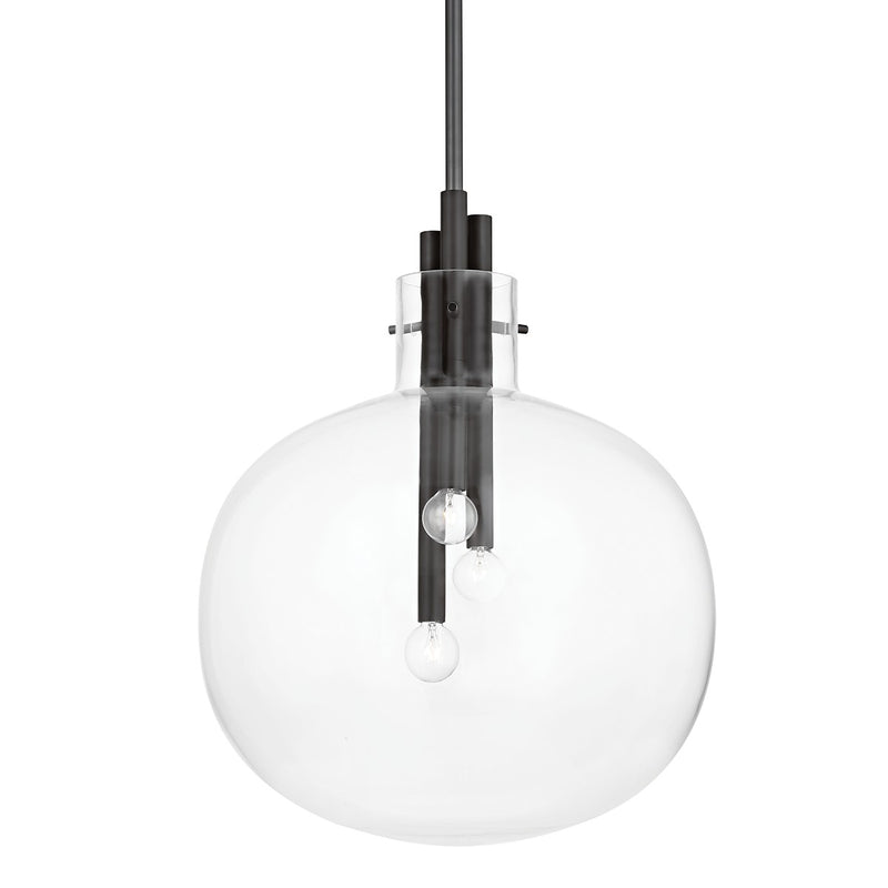 Hudson Valley 3918-BBR Three Light Pendant, Black Brass