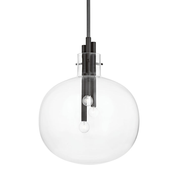 Hudson Valley 3918-BBR Three Light Pendant, Black Brass