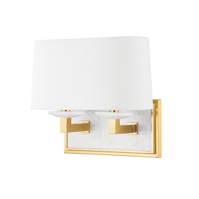 Hudson Valley 4072-AGB Two Light Bath Bracket, Aged Brass