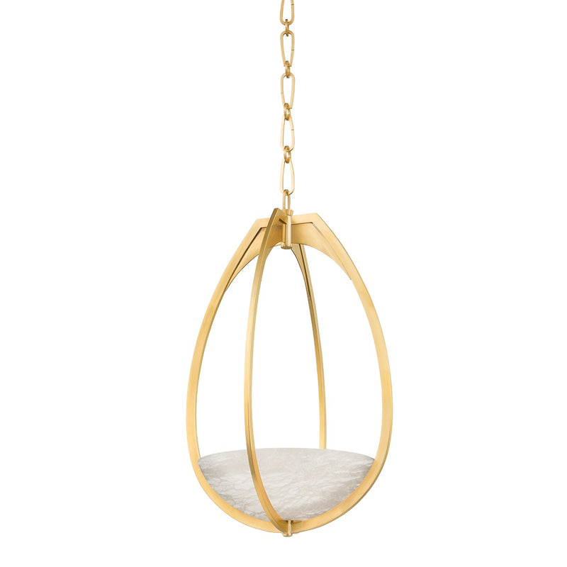 Hudson Valley 4313-AGB LED Pendant, Aged Brass