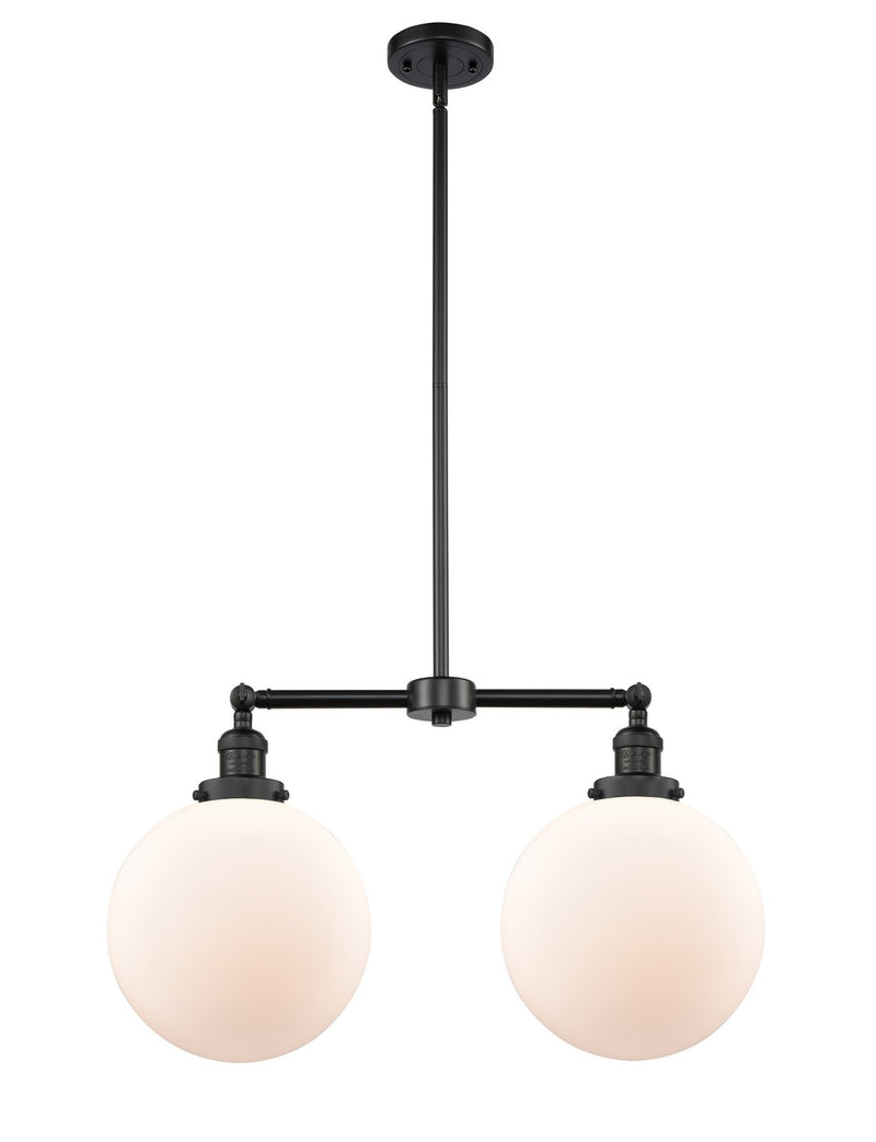 Innovations 209-BK-G201-10-LED LED Island Pendant, Matte Black