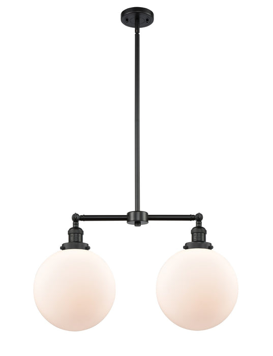Innovations 209-BK-G201-10-LED LED Island Pendant, Matte Black