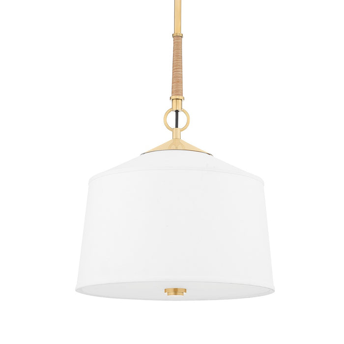 Hudson Valley 5214-AGB One Light Pendant, Aged Brass