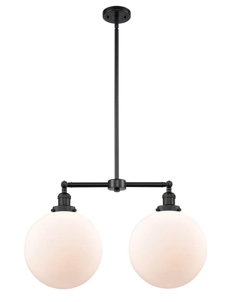 Innovations 209-BK-G201-12-LED LED Island Pendant, Matte Black