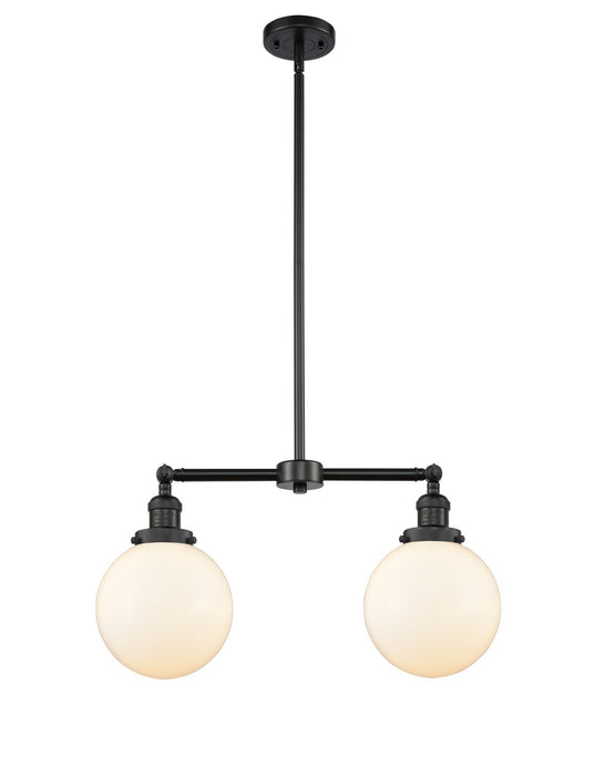 Innovations 209-BK-G201-8-LED LED Island Pendant, Matte Black