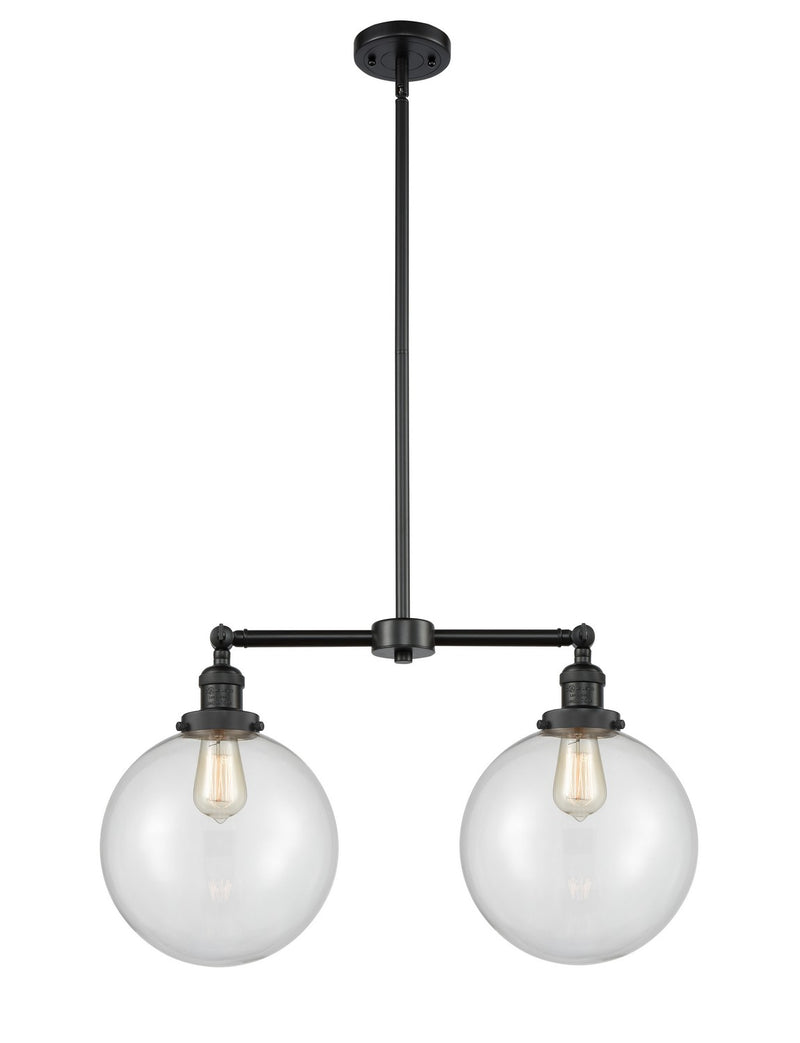 Innovations 209-BK-G202-10-LED LED Island Pendant, Matte Black