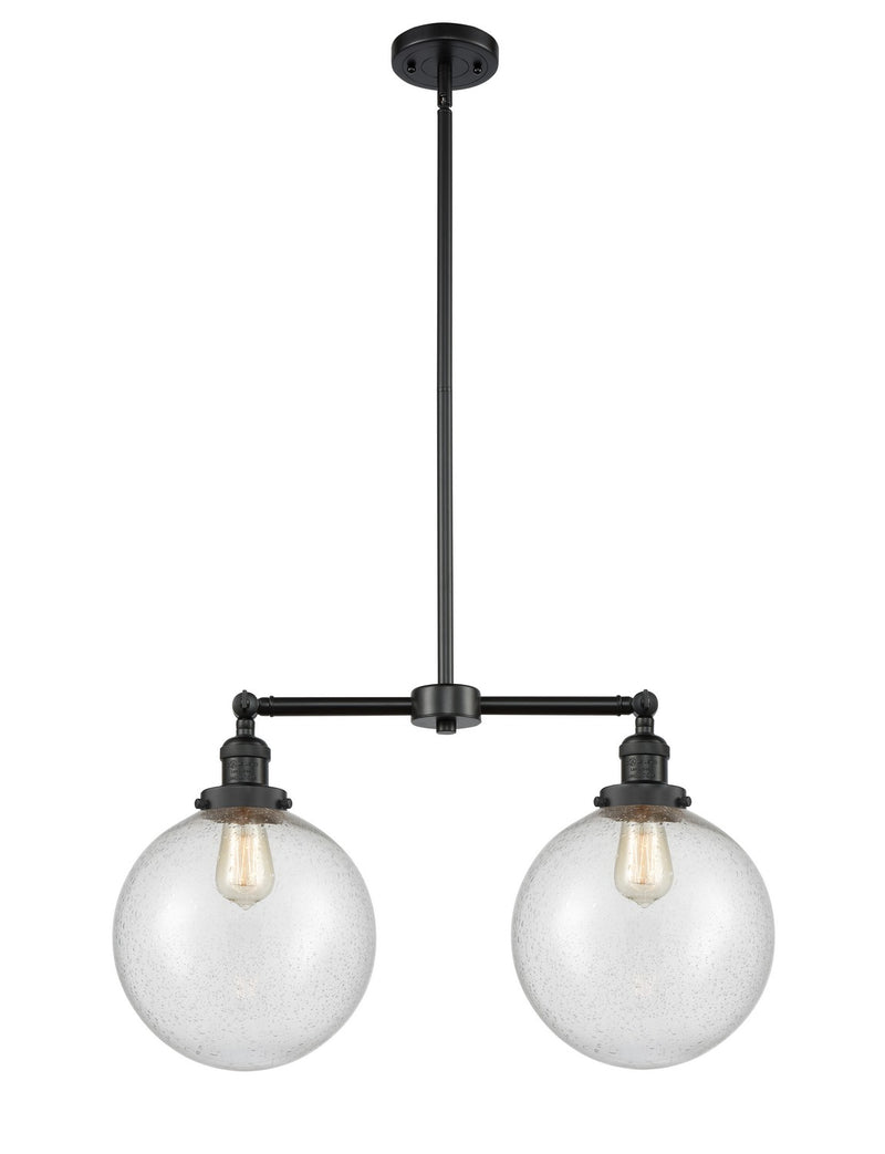 Innovations 209-BK-G204-10-LED LED Island Pendant, Matte Black