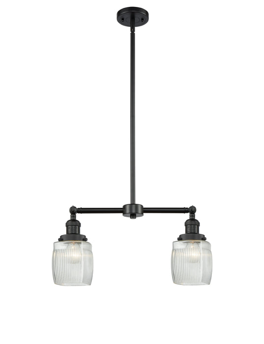 Innovations 209-BK-G302 Two Light Island Pendant, Matte Black