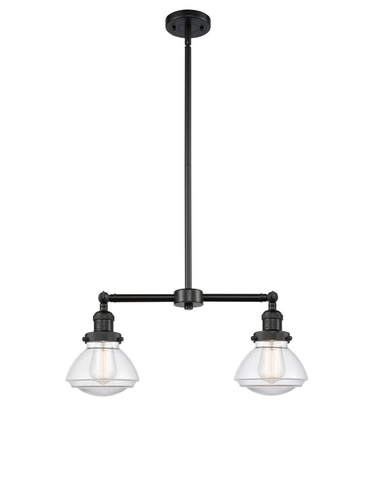 Innovations 209-BK-G322 Two Light Island Pendant, Matte Black