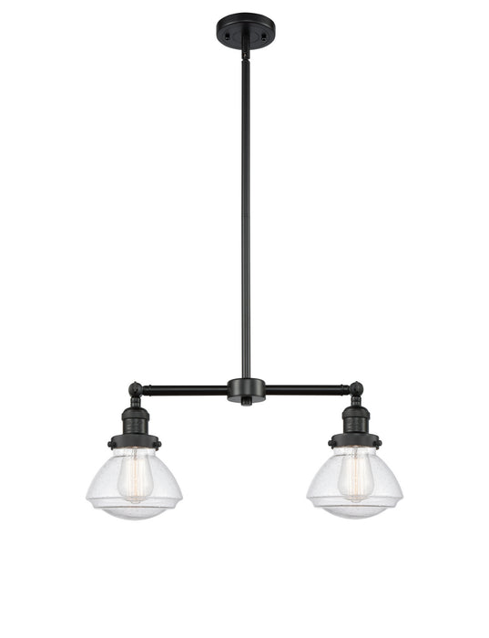 Innovations 209-BK-G324 Two Light Island Pendant, Matte Black
