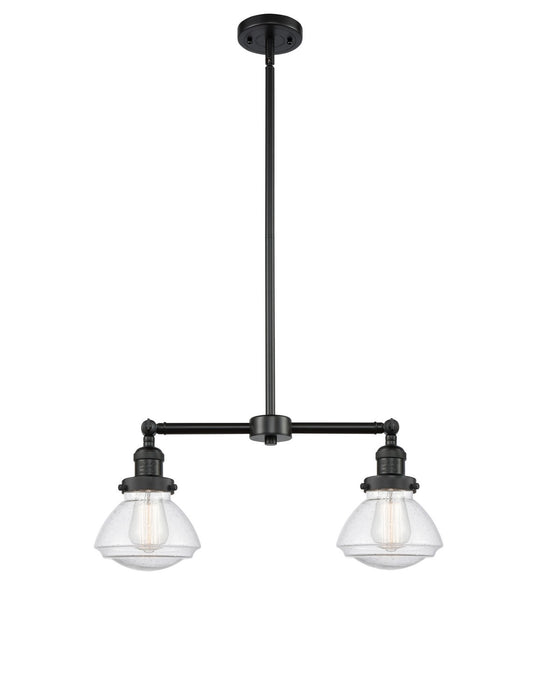 Innovations 209-BK-G324-LED LED Island Pendant, Matte Black