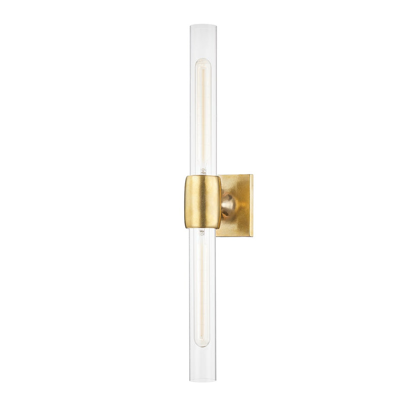Hudson Valley 7552-AGB Two Light Wall Sconce, Aged Brass