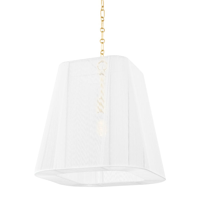Hudson Valley 7619-AGB One Light Pendant, Aged Brass