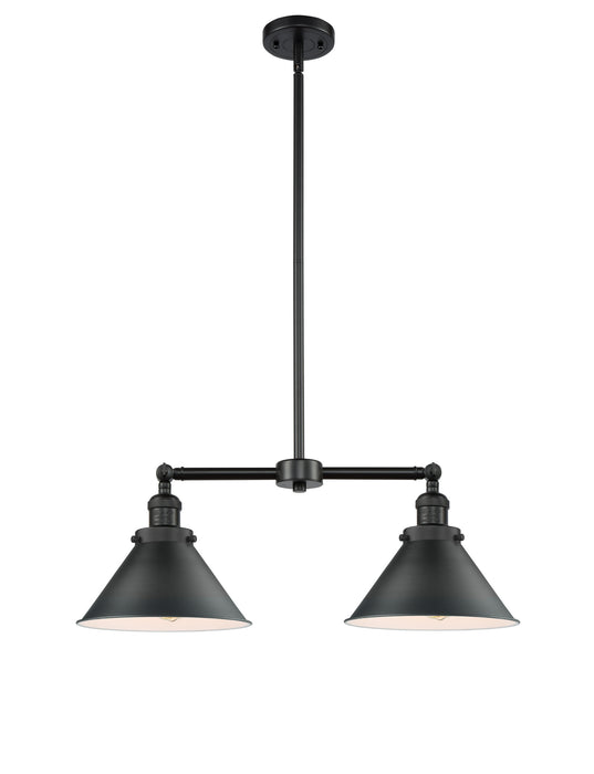 Innovations 209-BK-M10-BK Two Light Island Pendant, Matte Black