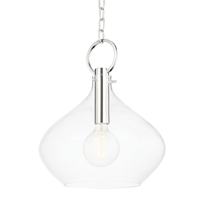 Hudson Valley BKO253-PN One Light Pendant, Polished Nickel