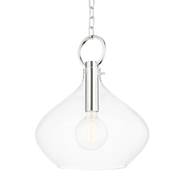 Hudson Valley BKO253-PN One Light Pendant, Polished Nickel