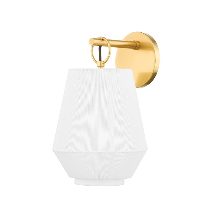 Hudson Valley BKO500-AGB One Light Wall Sconce, Aged Brass