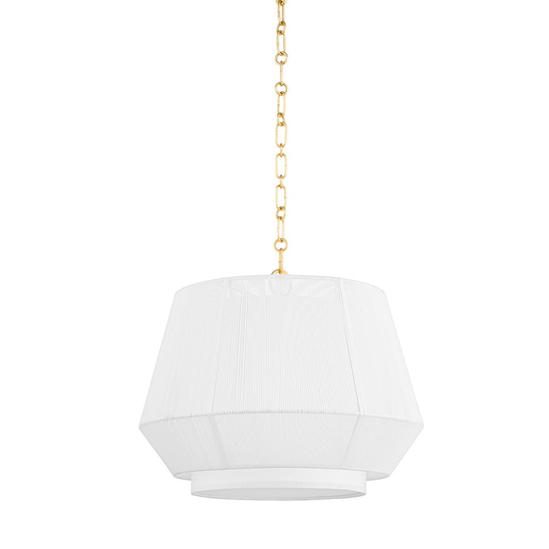 Hudson Valley BKO501-AGB One Light Pendant, Aged Brass