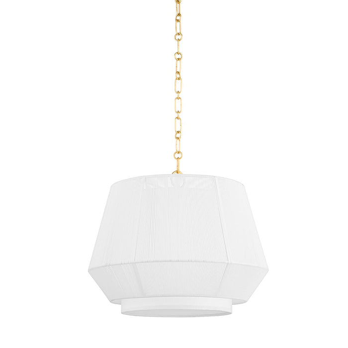 Hudson Valley BKO501-AGB One Light Pendant, Aged Brass