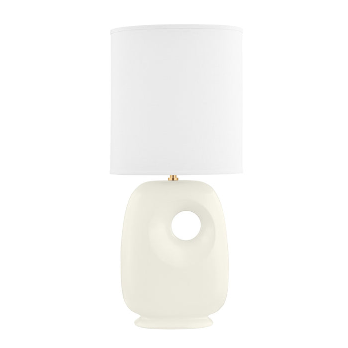 Hudson Valley L1506-AGB/CSI One Light Table Lamp, Aged Brass/Satin Ivory