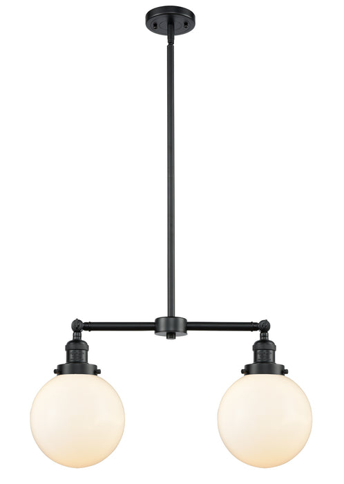 Innovations 209-OB-G201-8 Two Light Island Pendant, Oil Rubbed Bronze
